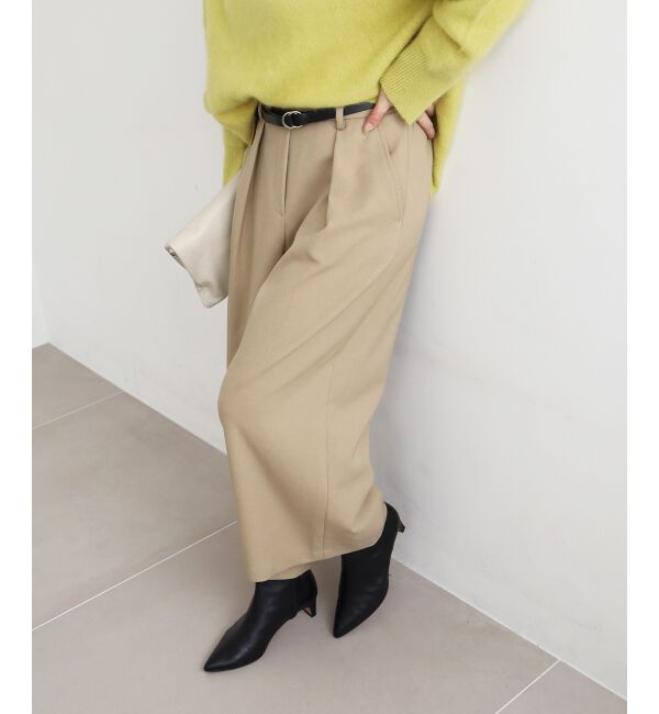  「ウールライクフロントタックワイドクロップドパンツ」|その他|