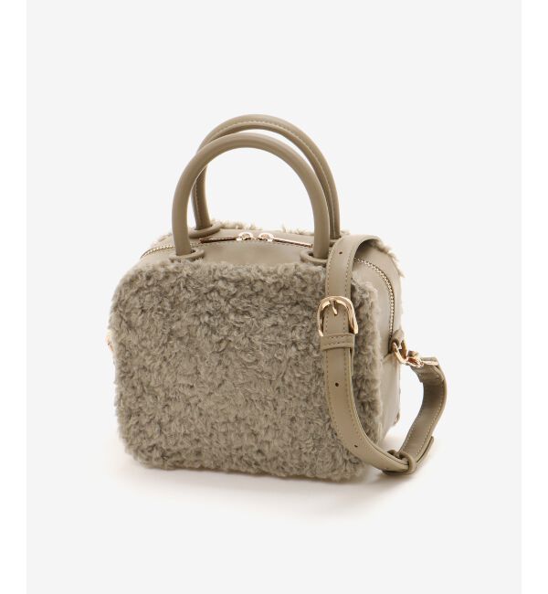  「ボアコンビ2WAYミニボストン」|ボストンバッグ|