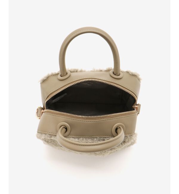  「ボアコンビ2WAYミニボストン」|ボストンバッグ|