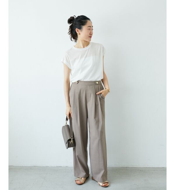  「ウエストデザイン2タックパンツ」|その他|