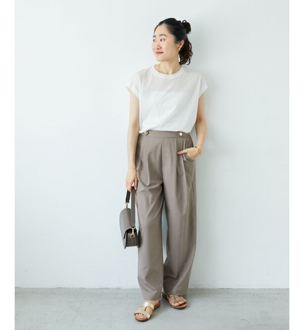  「ウエストデザイン2タックパンツ」|その他|