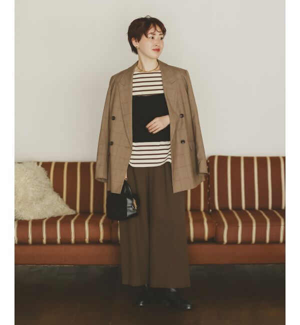  「《手洗い可能》ウールライクフロントタックワイドクロップドパンツ2」|その他|