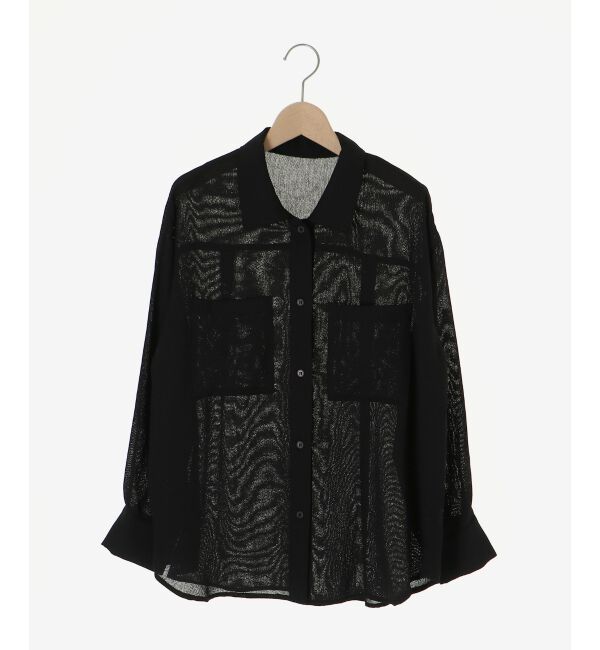  「ヴィンテージメッシュオーバーシャツ」|シャツ・ブラウス|ブラック