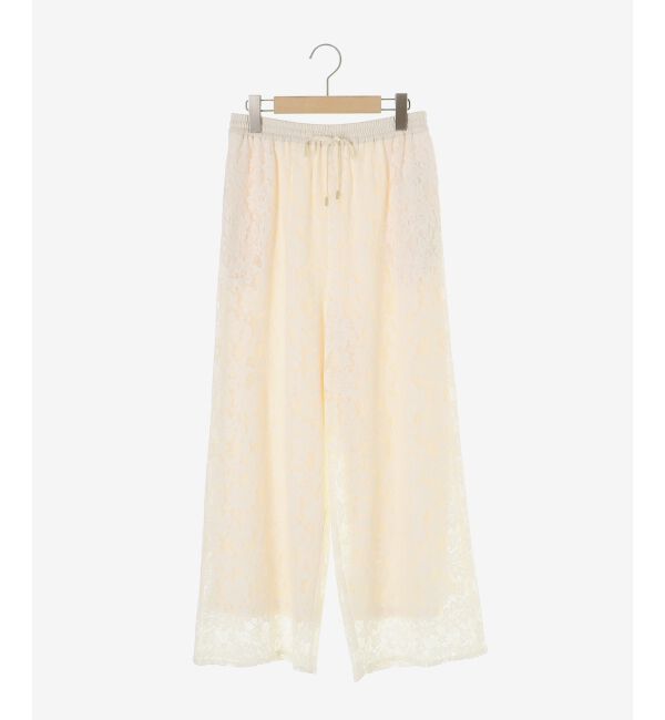  「フラワーメッシュレースワイドパンツ」|その他|