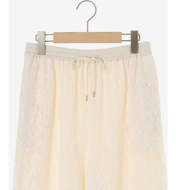  「フラワーメッシュレースワイドパンツ」|その他|