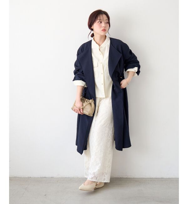  「フラワーメッシュレースワイドパンツ」|その他|