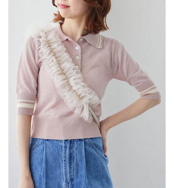 MAJESTICLEGON「シャイニーシアーポロニット」|ニット・セーター|