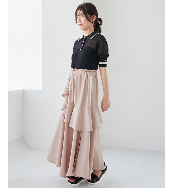 MAJESTICLEGON「シャイニーシアーポロニット」|ニット・セーター|