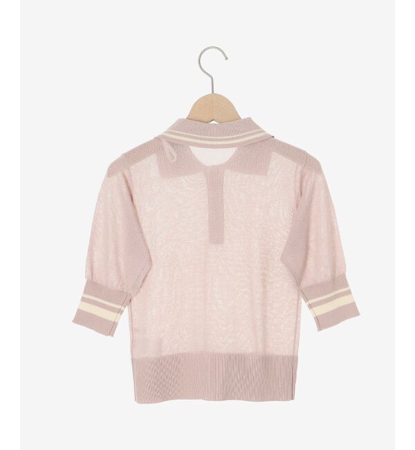 MAJESTICLEGON「シャイニーシアーポロニット」|ニット・セーター|