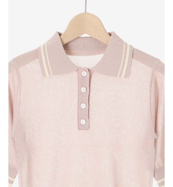 MAJESTICLEGON「シャイニーシアーポロニット」|ニット・セーター|