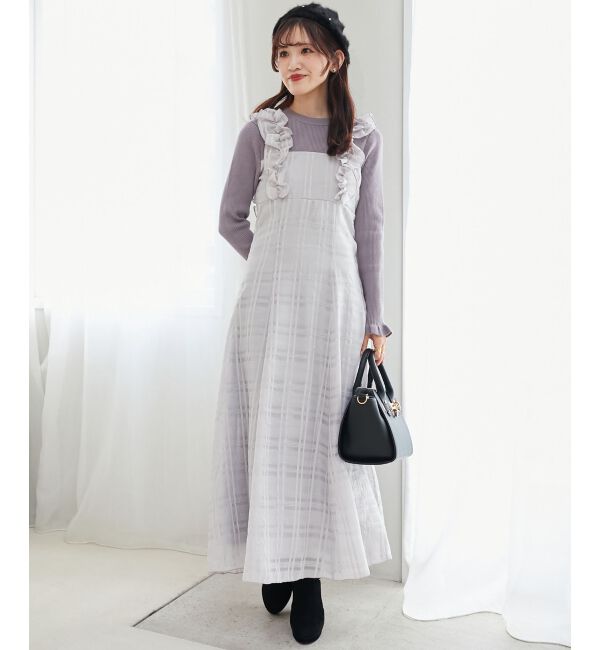 MAJESTICLEGON「ショルダーフリルドッキングワンピ」|ワンピース|