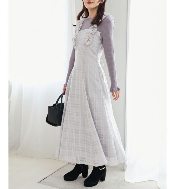 MAJESTICLEGON「ショルダーフリルドッキングワンピ」|ワンピース|