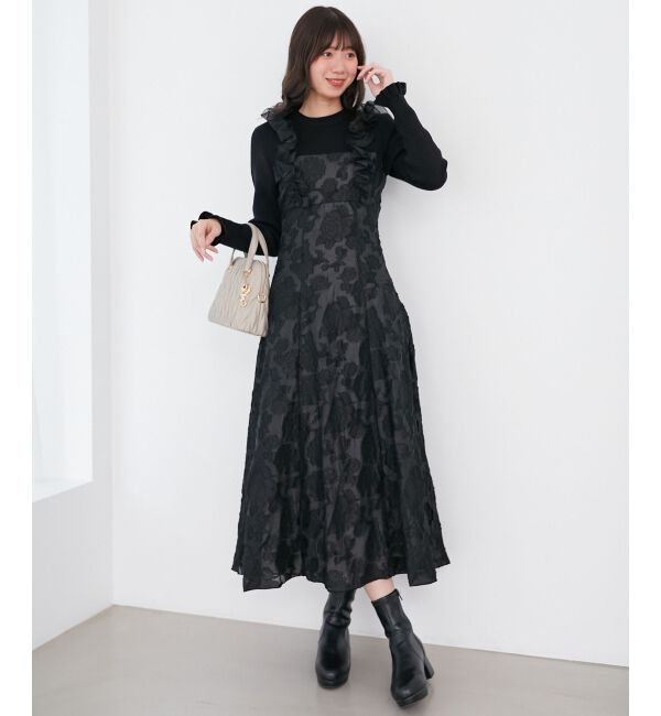MAJESTICLEGON「ショルダーフリルドッキングワンピ」|ワンピース|