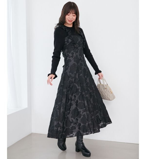 MAJESTICLEGON「ショルダーフリルドッキングワンピ」|ワンピース|