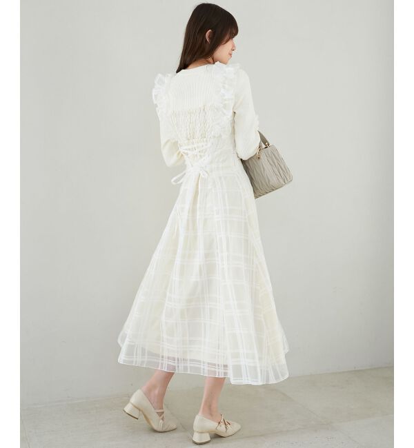 MAJESTICLEGON「ショルダーフリルドッキングワンピ」|ワンピース|
