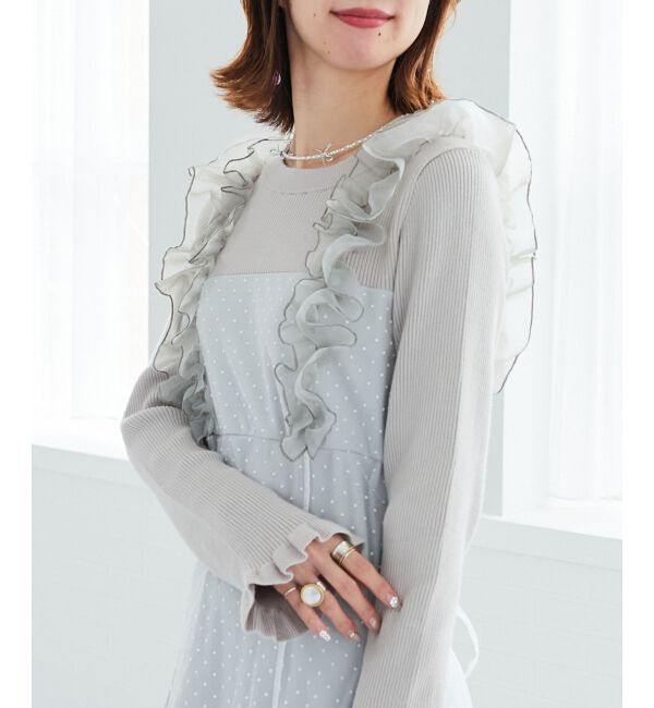 MAJESTICLEGON「ショルダーフリルドッキングワンピ」|ワンピース|