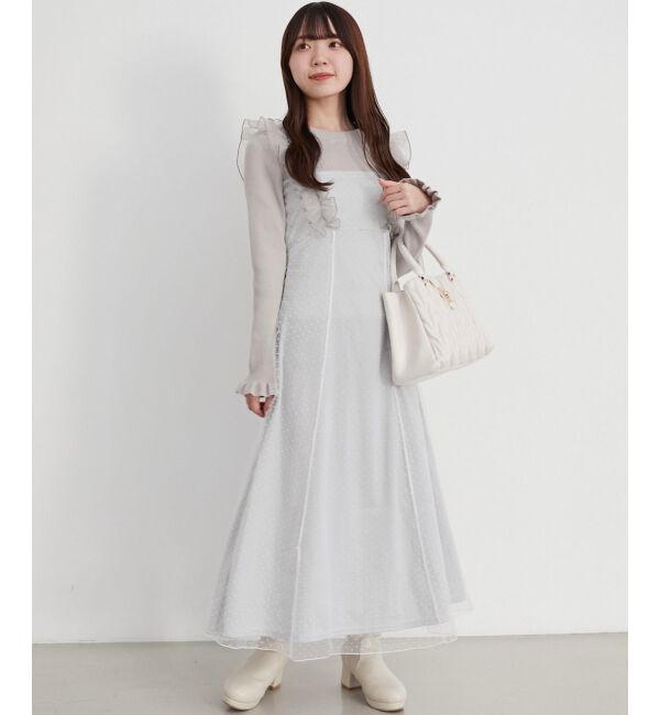 MAJESTICLEGON「ショルダーフリルドッキングワンピ」|ワンピース|