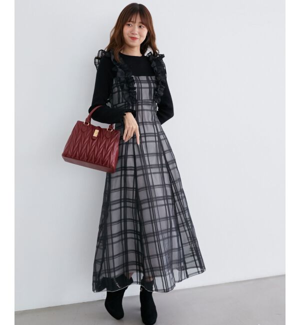 MAJESTICLEGON「ショルダーフリルドッキングワンピ」|ワンピース|