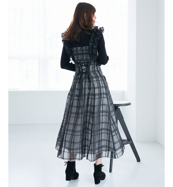 MAJESTICLEGON「ショルダーフリルドッキングワンピ」|ワンピース|