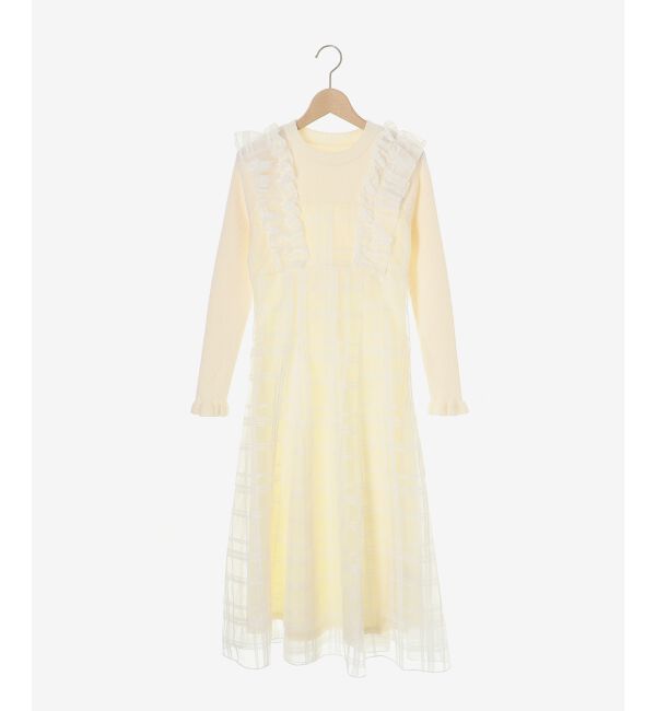 MAJESTICLEGON「ショルダーフリルドッキングワンピ」|ワンピース|