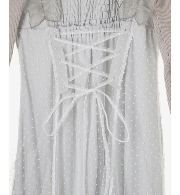 MAJESTICLEGON「ショルダーフリルドッキングワンピ」|ワンピース|