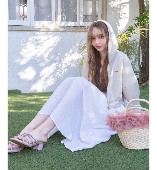  「フリルショルダーレースアップワンピ」|ワンピース|