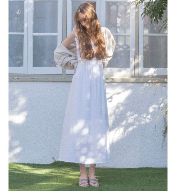  「フリルショルダーレースアップワンピ」|ワンピース|