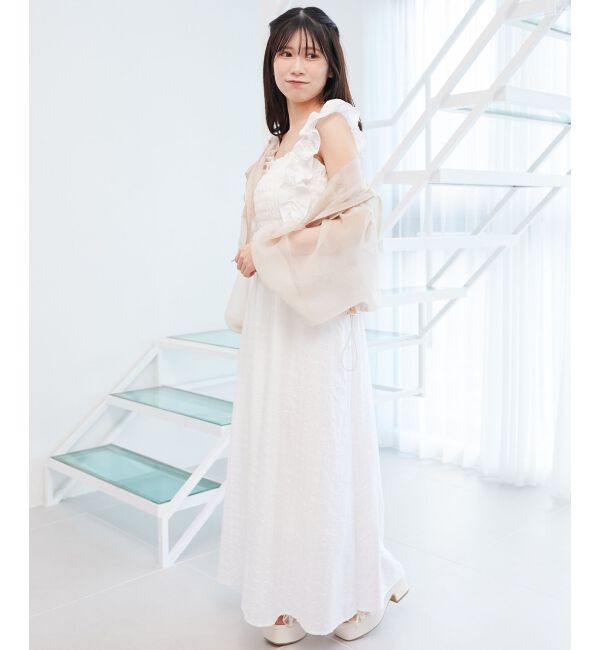  「フリルショルダーレースアップワンピ」|ワンピース|