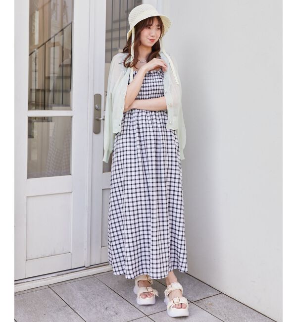  「フリルショルダーレースアップワンピ」|ワンピース|