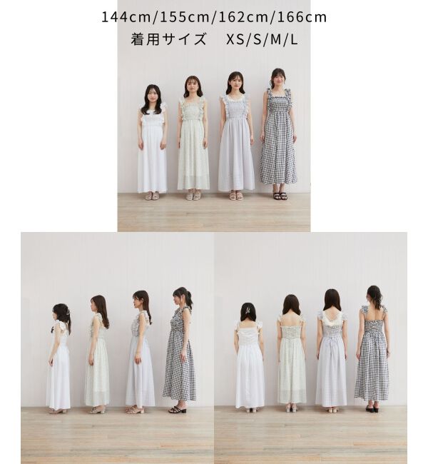  「フリルショルダーレースアップワンピ」|ワンピース|