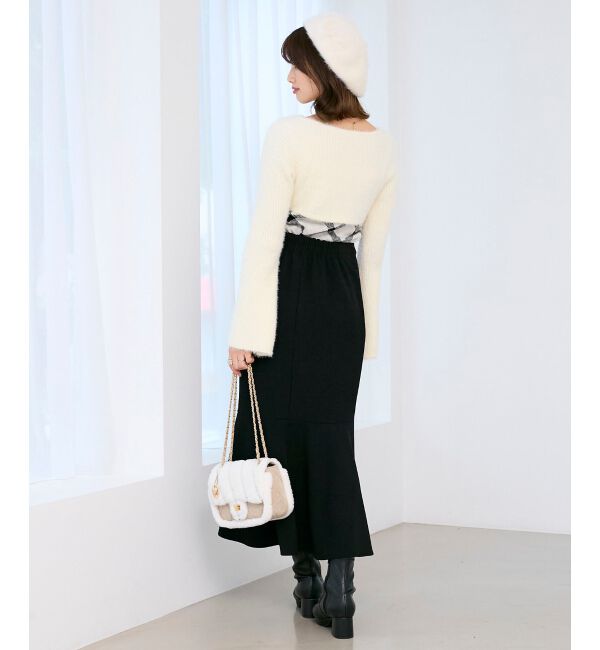  「&infin;リボンボレロドッキングニット」|ニット・セーター|