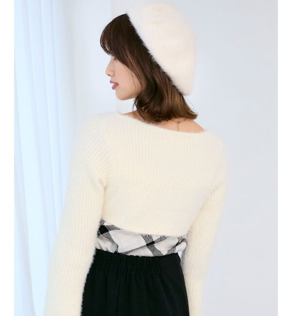  「&infin;リボンボレロドッキングニット」|ニット・セーター|