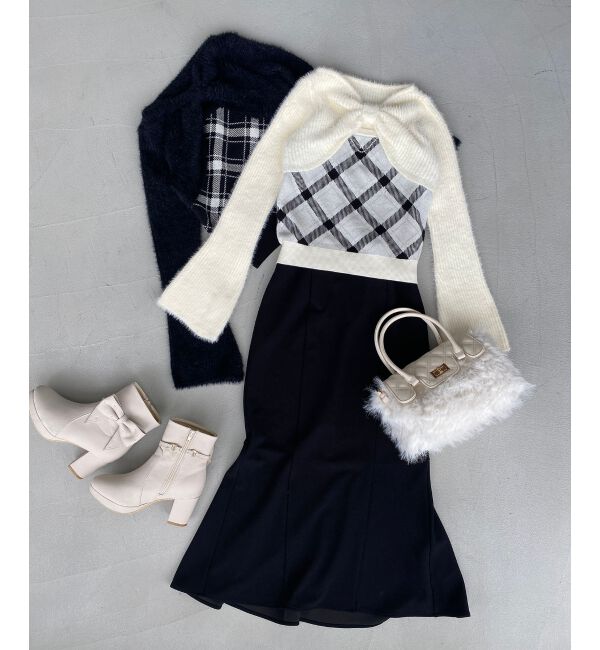  「&infin;リボンボレロドッキングニット」|ニット・セーター|