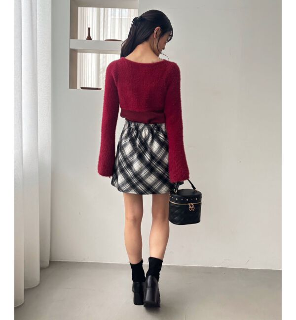  「&infin;リボンボレロドッキングニット」|ニット・セーター|