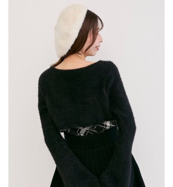  「&infin;リボンボレロドッキングニット」|ニット・セーター|