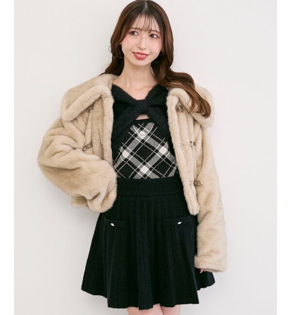  「&infin;リボンボレロドッキングニット」|ニット・セーター|