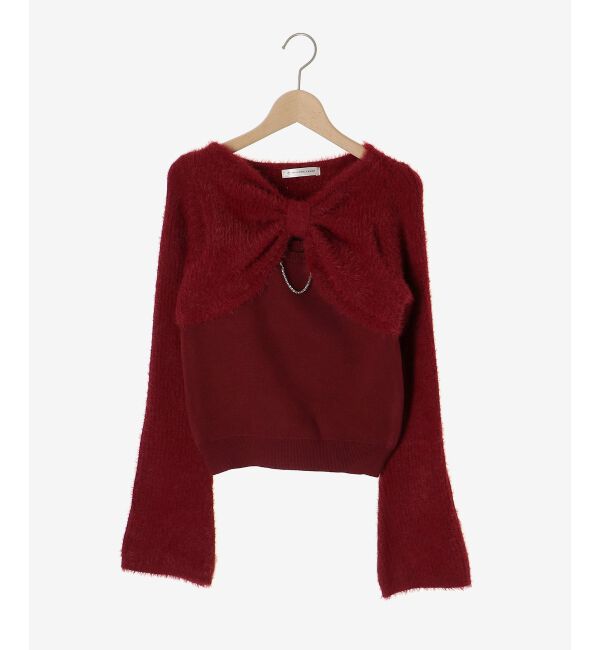  「&infin;リボンボレロドッキングニット」|ニット・セーター|