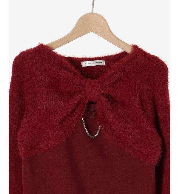  「&infin;リボンボレロドッキングニット」|ニット・セーター|