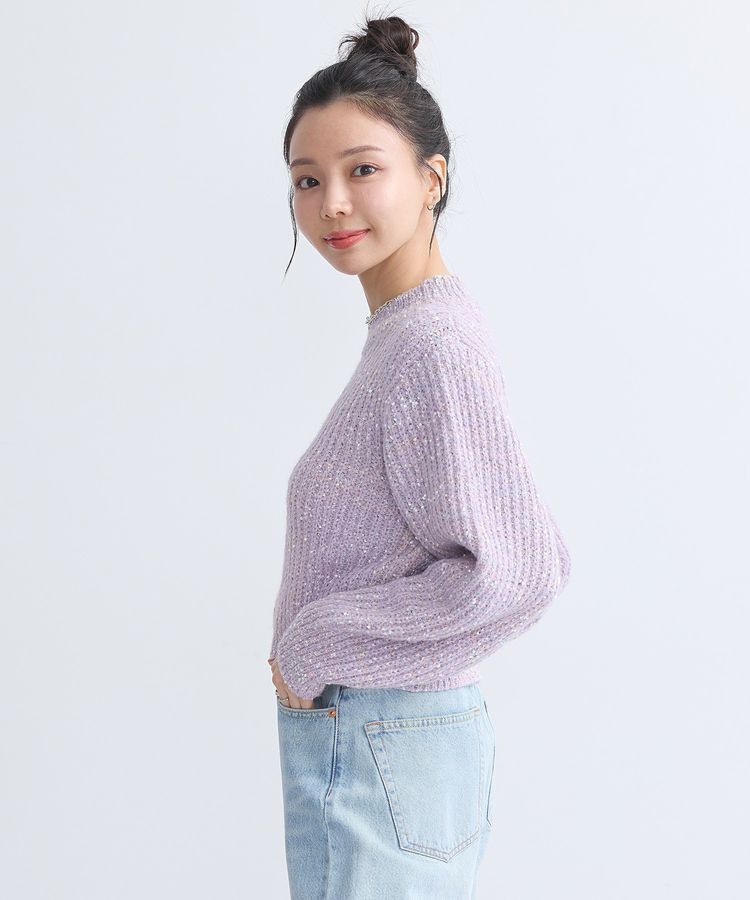 earth music&ecology「ブラッシュヤーンニットプルオーバー」|ニット・セーター|