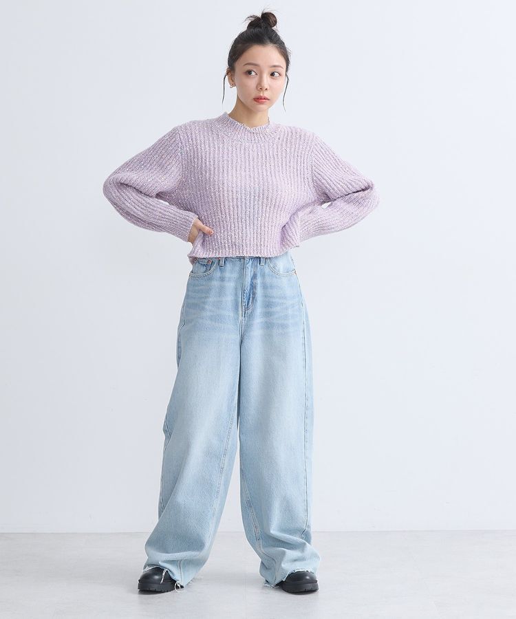 earth music&ecology「ブラッシュヤーンニットプルオーバー」|ニット・セーター|