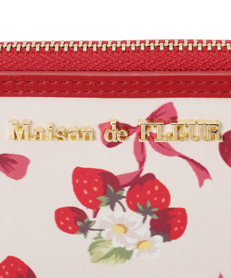 Maison de FLEUR「いちご柄フラグメントケース」|財布|