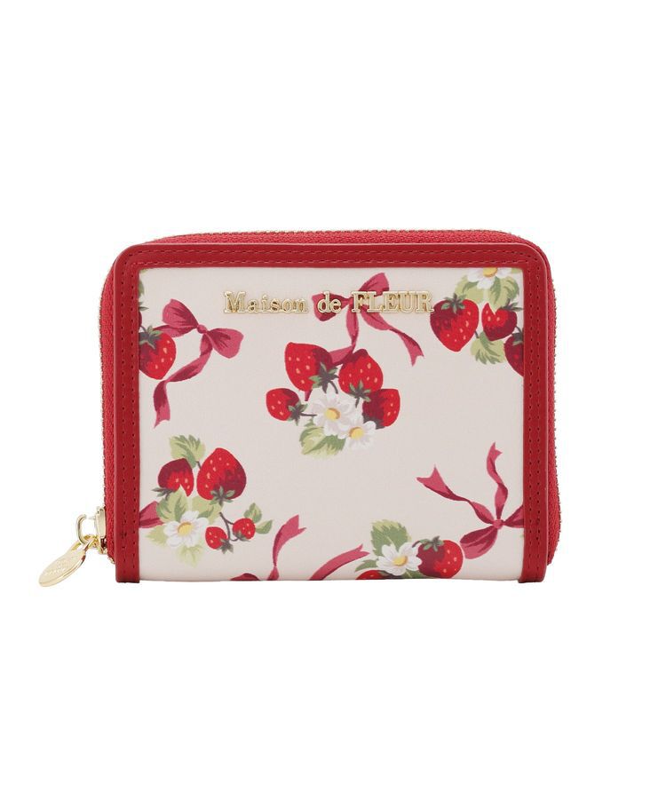 Maison de FLEUR「いちご柄フラグメントケース」|財布|