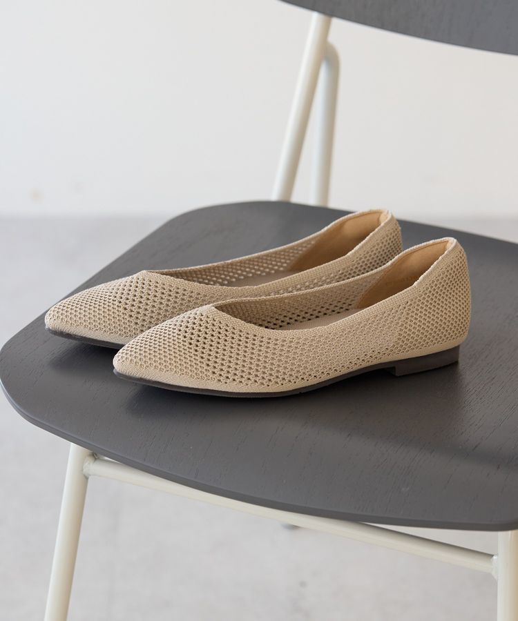 AMERICAN HOLIC「【整履き】メッシュニットフラットパンプス」|パンプス|