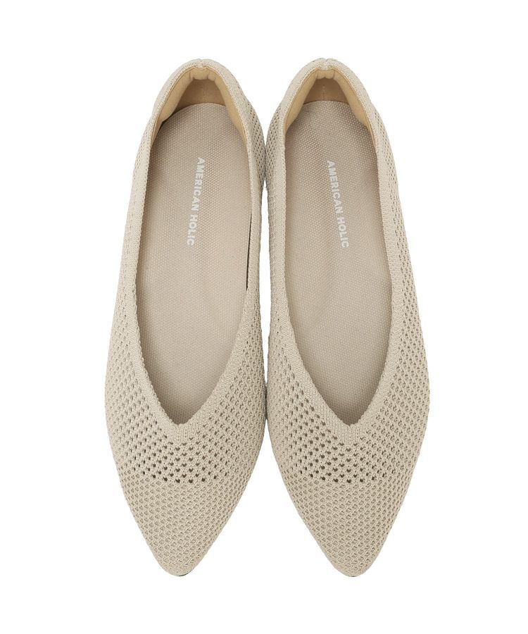 AMERICAN HOLIC「【整履き】メッシュニットフラットパンプス」|パンプス|