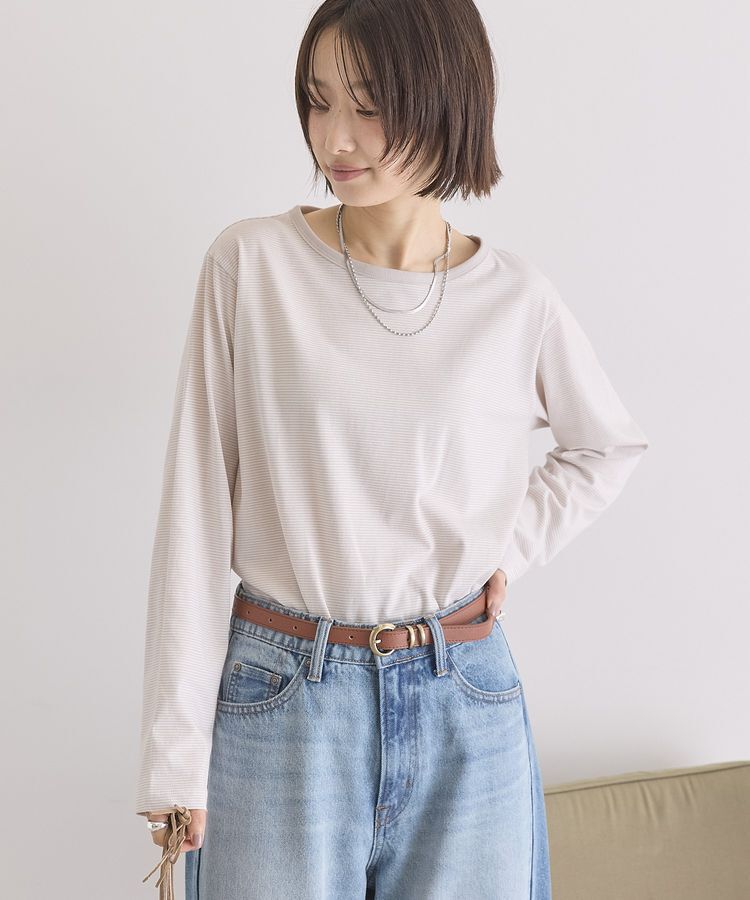 AMERICAN HOLIC「シアーカラーボーダープルオーバー」|Tシャツ・カットソー|