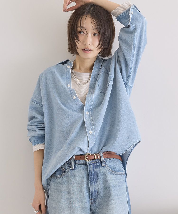 AMERICAN HOLIC「シアーカラーボーダープルオーバー」|Tシャツ・カットソー|