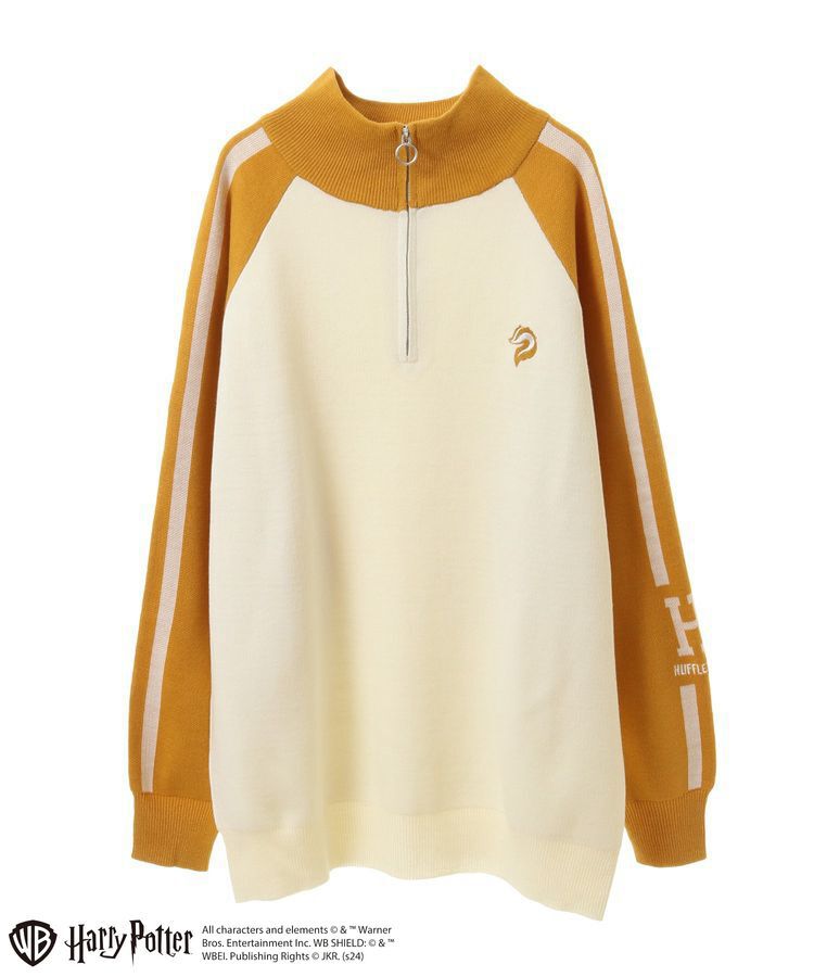 Green Parks「ハリー・ポッター/ライン入りハーフジップニット」|ニット・セーター|Yellow