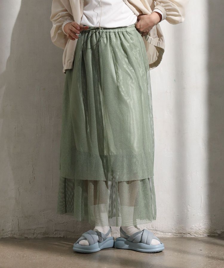 Green Parks「メッシュティアードスカート」|スカート|