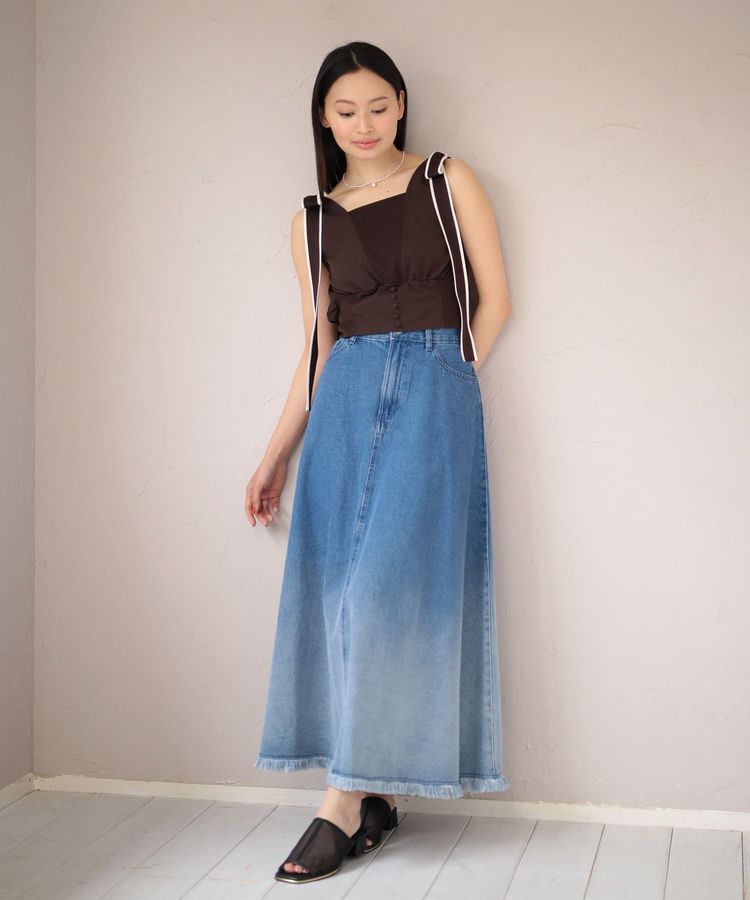 Green Parks「・swing by ショルダーリボンノースリーブ」|Tシャツ・カットソー|