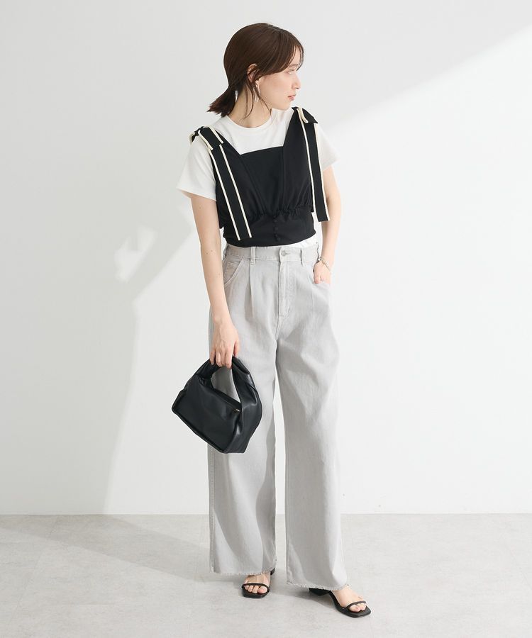 Green Parks「・swing by ショルダーリボンノースリーブ」|Tシャツ・カットソー|